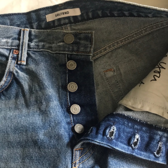 Grlfrnd Helena cropped Straight Leg Jean - Picture 6 of 8